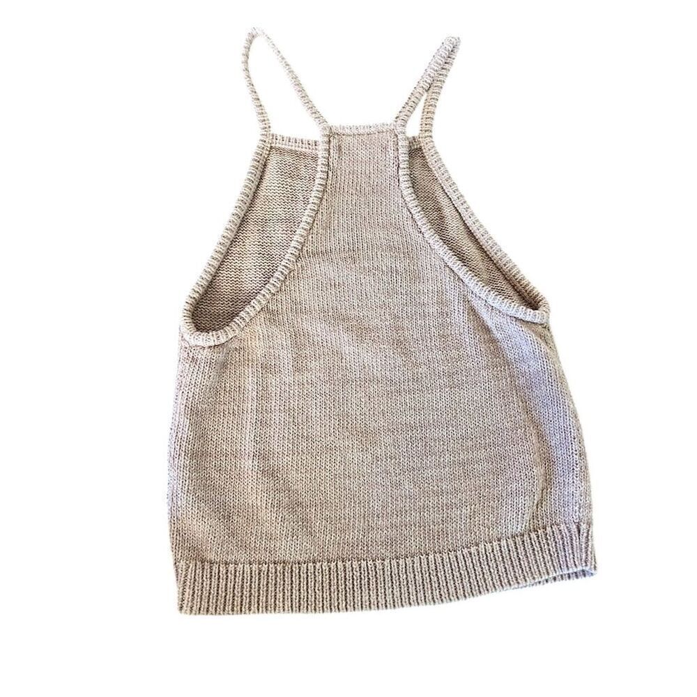 Kendall & Kylie Women's XS Mauve Knit Halter Tank Top Casual Spring - Picture 2 of 5
